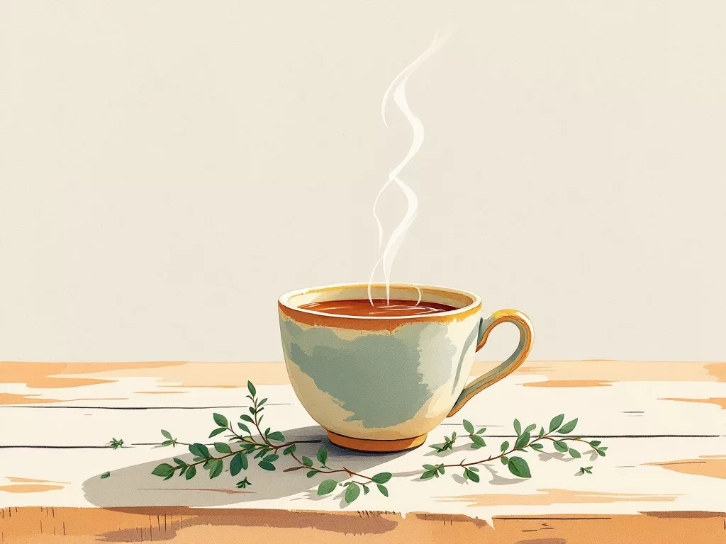 Thym & verveine du soir - la tasse qui pose les fins de journée d'été
