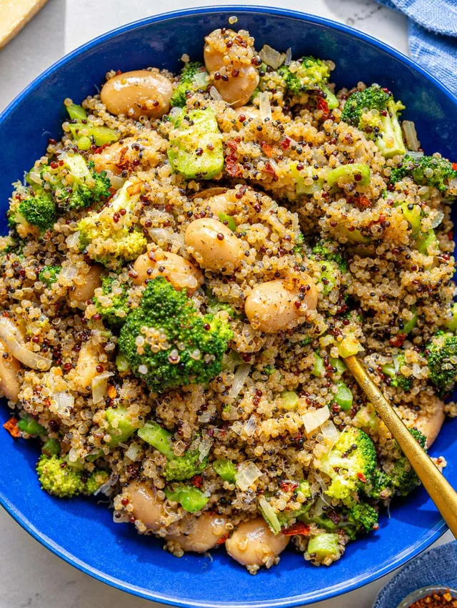 Brocolis, quinoa & citron à la poêle - le plat unique des soirs pressés